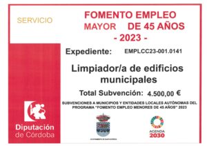 FOMENTO EMPLEO MAYOR DE 45 AÑOS.